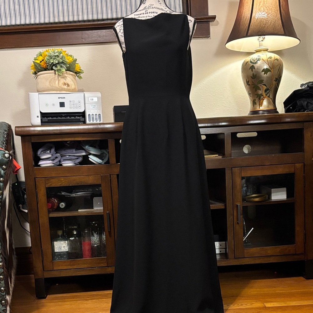 Tahari Classic Black Maxi Dress